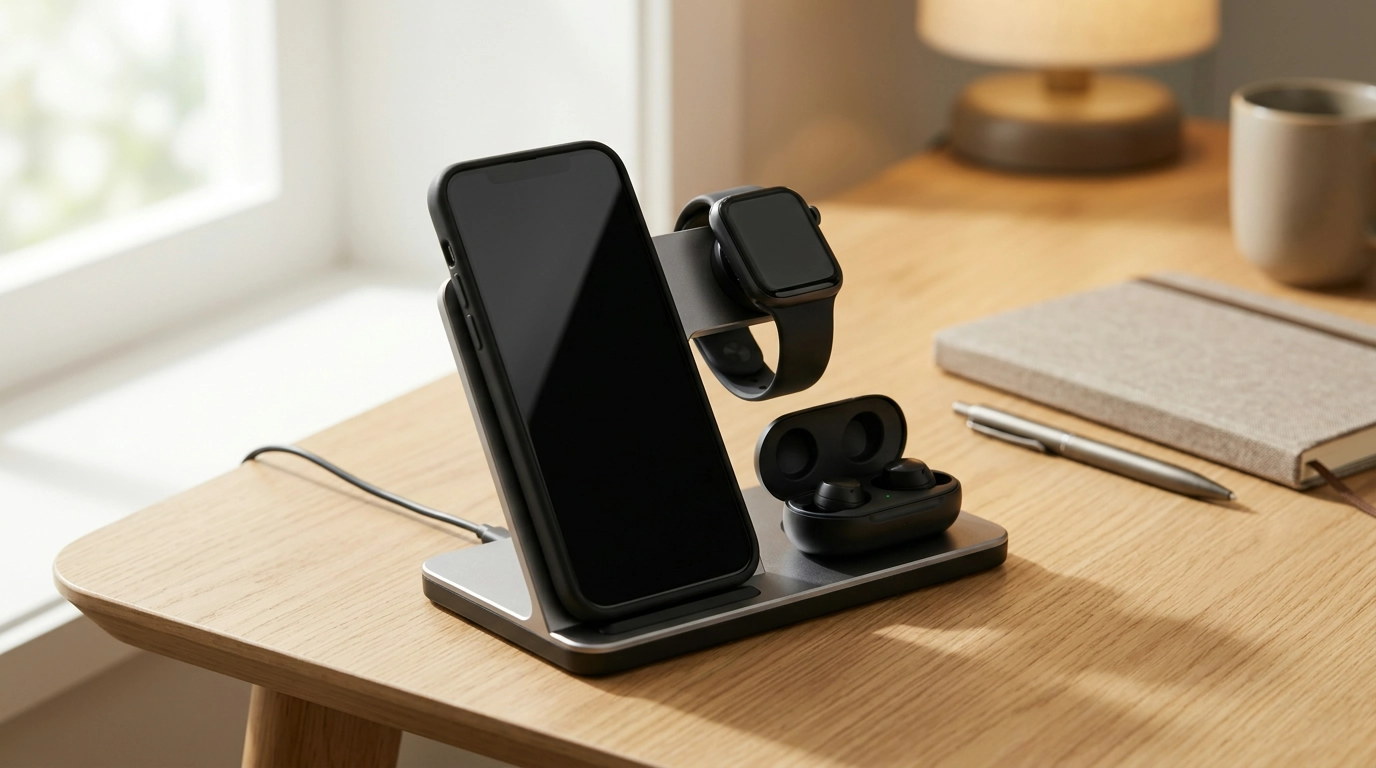 Declutter Your Desk: 3-in-1 Wireless Charger for Apple